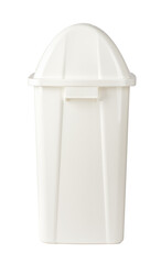 White plastic waste bin isolated on white