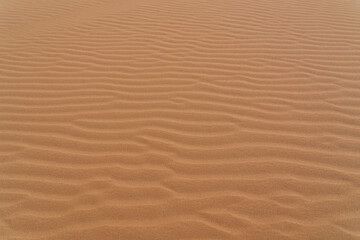Desert art, interesting structures painted by the wind in the sand of the desert.