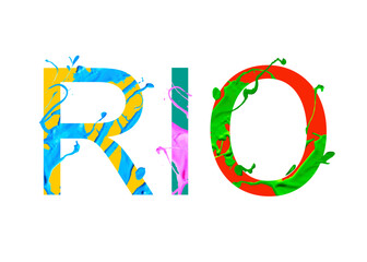 RIO. Word of paint letters