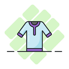 Creatively designed vector of tunic in modern style, trendy icon of cultural clothes