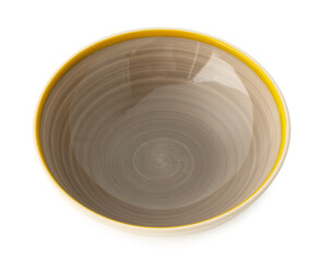 Empty ceramic bowl isolated on white background