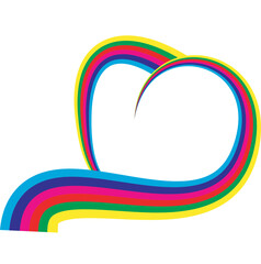 Stylized rainbow heart