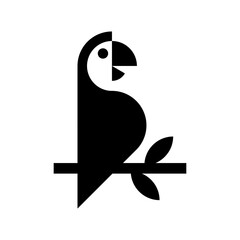 Naklejka premium Parrot Logo. Icon design. Template elements