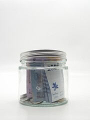 showing rupiah Indonesian money