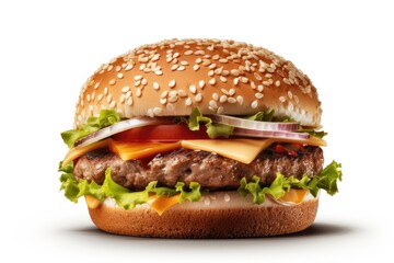hamburger on a white background