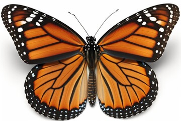 Monarch Butterfly, butterfly on a white background