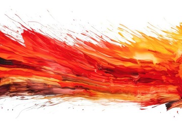 "Red and Orange Watercolor Streaks" - A bold and vibrant mix of red and orange watercolor streaks with energetic brushstrokes. 