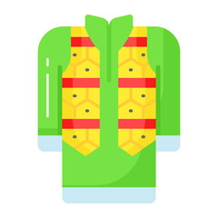 Traditional clothes vector design in modern style, easy to use icon