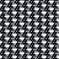 Paint brush geometric seamless pattern. Artistic hand drawn modern print. Linocut style background. Ethnic ornament. Trendy contemporary geo wallpaper. Freehand abstract design. Vector artwork