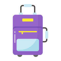 Traveling bag vector design, premium icon of luggage in editable style