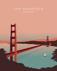 San Francisco California - obrazy, fototapety, plakaty