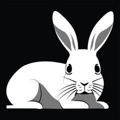 A cute rabbit is sitting Styles Drawing for color books 