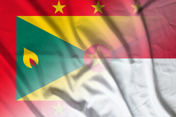 Grenada and Singapore political flag transborder contract SGP GRD