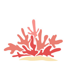 Obraz premium Seaweed, coral and sea grass flat design vector for decoration on Aquatic plant.