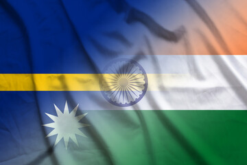 Nauru and India government flag international contract IND NRU