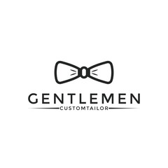 Bow Tie Bowtie Tuxedo Suit Gentleman Fashion Tailor Clothes Classic Logo design