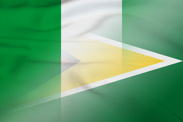 Nigeria and Guyana political flag international negotiation GUY NGA