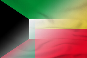 Kuwait and Benin official flag international relations BEN KWT