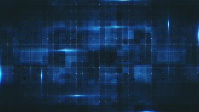 Abstract Digital Data Technology Grid/ 4k animation of an abstract background with digital data technology graphic grid