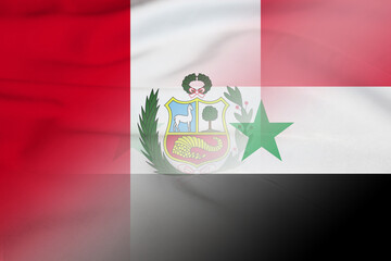 Peru and Syria official flag international negotiation SYR PER