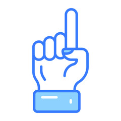 Finger pointing hand gesture, concept vector design of Allah is one