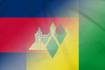 Cambodia and Saint Vincent and the Grenadines national flag transborder negotiation VCT BTN