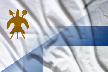 Lesotho and Finland national flag international negotiation FIN LSO