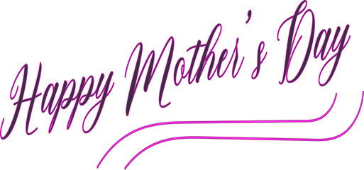 Inscription happy mother's day for design - Transparent background - Mother's Day