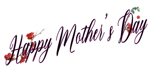 Inscription happy mother's day for design - Transparent background - Mother's Day