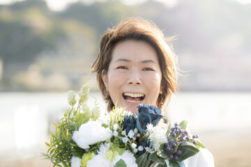 A happy, smiling, laughing woman For bridal, Mother's Day, and other casual anniversary images...