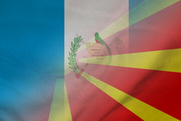 Guatemala and Macedonia political flag transborder contract  GTM