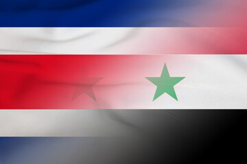Costa Rica and Syria political flag international contract SYR CRI