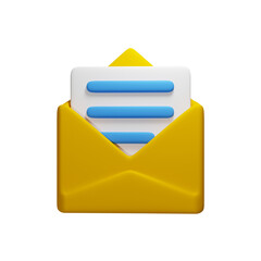 message opened 3d icon