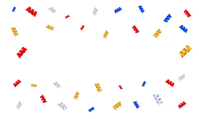 graphics festival ribbon multicolor for backdrop background with copy space for text on center, vector illustration