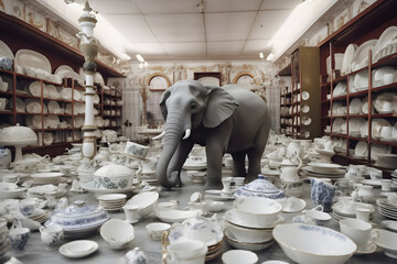 Elephant in a Porcelaine Shop