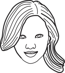 nice woman logo art design