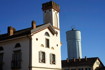 Fototapeta na wymiar Historic palace in Gaggiano, Milan