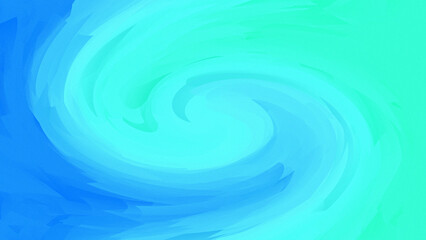 swirling water spiral with turquoise overflow