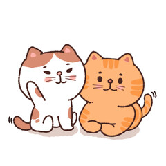 Cute cat doodle 