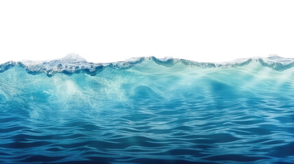 ocean water surface , isolated on transparent background cutout , generative ai - obrazy, fototapety, plakaty