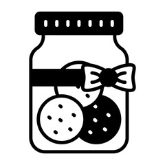Carefully crafted icon of cookies jar in modern style, easy to use icon