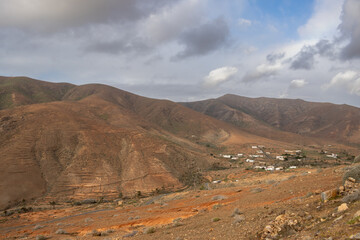 Mountains and a cloudy sky, Fuerteventura, Spain