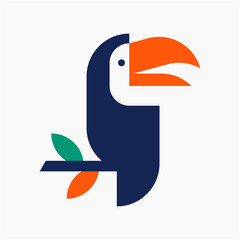 Toucan Logo. Icon design. Template elements © Nataliia