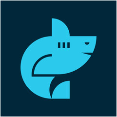 Obraz premium Shark Logo. Icon design. Template elements