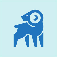 Ram Logo. Icon design. Template elements