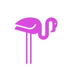 Flamingo Logo. Icon design. Template elements