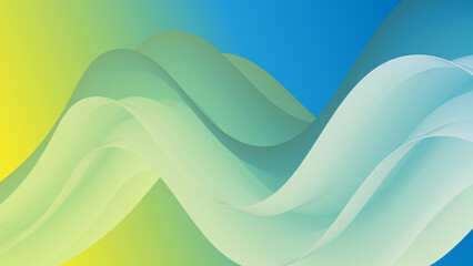 Wave Blue Yellwo Background