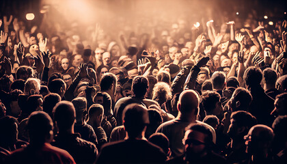 Obraz na płótnie Canvas crowd of people at concert