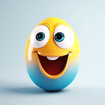 Easter Egg Smiley Face: Unveil the Magic of Easter with a Warm, Welcoming Facial Expression That Captures the Holiday Spirit - Generative AI
