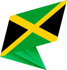 Flag of Jamaica, modern pin flag
